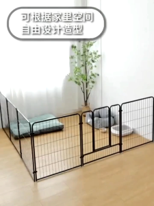 【Stainless DIy Pet Fence】49*25*25 Inch 6Pcs Large Dog Fence Dog Playpen Pet Playpen Easy Assemble Pen Fence Suitable for Pregnant Dogs And Big Dogs