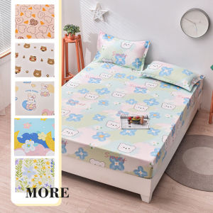 Dansunreve Cheap Bed Sheet Cute Animal Fitted BedSheet Floral Soft Mattress Protector Skin-friendly Pillowcase Single Bed Queen/double Sheet Famliy Bed