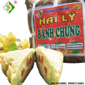Bánh Chưng Trứng [Bánh tét Trà Cuôn Hai Lý tại Trà Vinh]