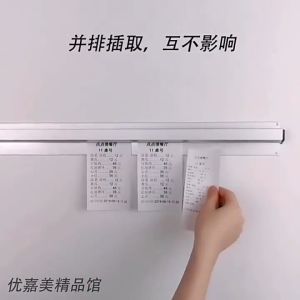 30/50cm Smart Receipt Menu Order invoice Ticket Clip Holder Single Magic Clip For Restaurant Takeaway Kitchen Office