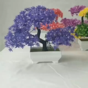 EFPT01PT02PT03PT04 Tanaman Bunga Bonsai Plastik Dekorasi Rumah Pot Tanaman Bunga Hias Bonsai Artificial Flower Decoration