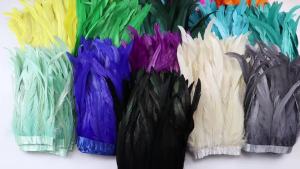 2/6/10Meters Purple Rooster Tail Feather Trims Needlework Handicrafts 25-30cm Feathers Fringes for Carnival Clothes Accessories