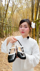 HCM - Giày Sandal Cao Gót Hạnh Dung Điểm Nơ HD1505CH