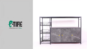 E-TIFE Rak Dapur /Rak besi / Rak Troli/ Rak Penyimpanan Susun 4/5 Rak Tingkat Rack