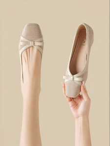 Josiny | Simple Style Comfortable Bow Slip-on Shoes