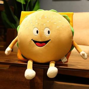 Hamburger Pillow Seat Cushions Nap Postgraduate Entrance Examination Sleeping Artifact Double-Use Office Cute Artificial Transformation Doll