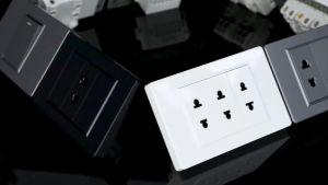 GCM Wall Switch Socket PC Material Black Lantern Switch 4 Holes/6 Holes with USB International universal 118 type wall switch socket Suitable for orange bottom box