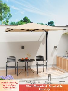 MEIDIHUAFU | Solar Powered Wall Mounted Outdoor Umbrella with Light
