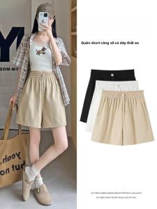 Miiow | High Waist A-Line Workwear Wide Leg Short Pants Womens Sports Outdoor Casual Loose Fit Summer New Arrival MiiOW Cat Person
