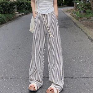 สตรียาวลายกางเกงขากว้างใหม่ฤดูใบไม้ผลิฤดูร้อนหลวมกางเกงกีฬาหญิงเหมาะสําหรับกางเกงสําหรับหญิง