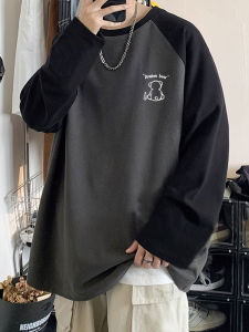 Áo Thun Dài Tay Dày Hai Mặt Double Decker Ấm Áp Mùa Thu Đông Thường Ngày Rộng Rãi Cho Nam Và Nữ Họa Tiết Gấu Mùa Thu 2025