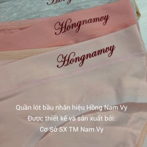 Quần Lót Bầu Cạp Chéo cotton cao cấp in chữ HNV