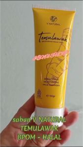 Face Wash - V Natural Temulawak Facial Foam Sabun Cuci Muka Glowing Whitening Pembersih Wajah Aman BPOM Halal by Kenu Shop