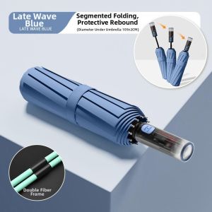 DIHUANTUO | Windproof Sun-Proof Black Glue Reinforced Auto Ring Folding Umbrella