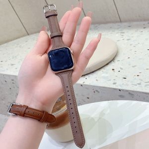 แท้สายหนัง สำหรับ Apple Watch Ultra 3 2 สายนาฬิกา 49mm สาย คุณภาพดี สำหรับ iWatch Series 11 10 9 8 7 6 5 4 SE 3 46mm 42mm 41mm 45mm 40mm 44mm 38mm สายนาฬิกาสำรอง สร้อยข้อมือสายรัดข้