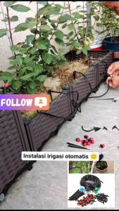 TaffHOME Peralatan Set Irigasi Air Taman Garden Watering Kit - LL-37 - Black