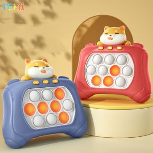 TEMI Quick Push Game Pop It Electronic Game Speed Educational Toys Bubble Fidget Toy Kids Whack-A-Mole Machine Toddler Kid Children Toy