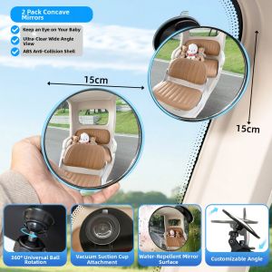 Wide Angle View Auxiliary Rearview Mirror
