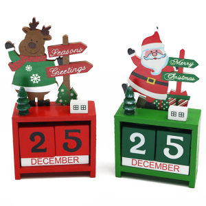 จี้ปฏิทินไม้7.3*14ซม. (1ชิ้น/แพ็ค) จี้ปฏิทินนับถอยหลังสำหรับวันคริสต์มาสของขวัญวันหยุดงานปาร์ตี้ของขวัญแบบทำมือ