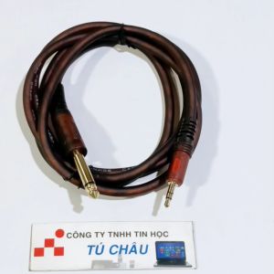 Cáp 3.5 Ly ra 6 Ly dài 1.5m (Chuẩn 6 ly MONO)  / Sử dụng được 2 chiều
