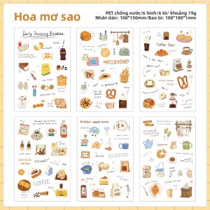Stickers Punk | Nhãn Dán Hình Thức Ăn Hoạt Hình Dễ Thương Cho Trẻ Em