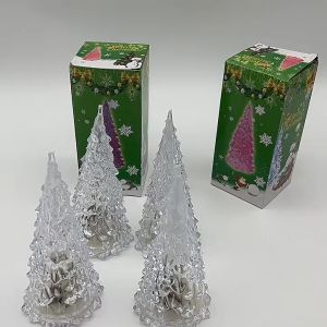 โคมไฟอะคริลิค คริสตัล โคมไฟตั้งโต๊ะ รูปต้นคริสต์มาส ตกแต่งห้องเด็ก บ้าน ปาร์ตี้คริสต์มาส ของขวัญ