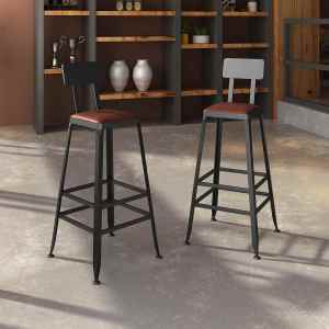 ZHENTAIYUAN | Retro Industrial Style Modern Minimalist Bar Chair
