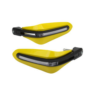Motorcycle HandGuard Brake Lever Guard with White or Yellow LED Light Windproof Hand Shield Protector for Scooter Moped