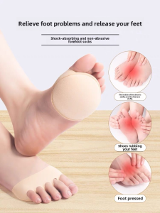 Forefoot Pad Anti-Foot Pain Soft Pad High Heel Shoes Anti-Drop Handy Gadget Womens Anti-Blister Half Insole Non-Slip Socks Invisible Toe Half Socks