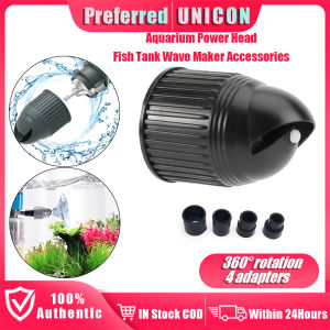 FW006 Wave Maker Power Head Auto Rotary Water Pump Head with 4 Converters for Aquarium Fish Tank