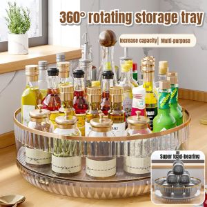 Kitchen Rotating Storage Shelf Household Spice Rack Sorting Storage Tray