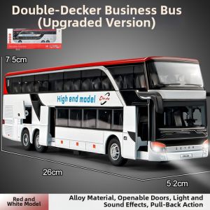 Childrens Alloy New Energy Bus Model Toy Car