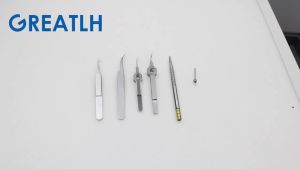 GREATLH 1pc/1set Hair Transplant Forceps Implant Hair Extraction Hair Follicle Implanter Forceps Tweezer Stainless Steel