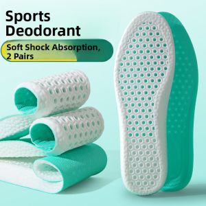 LINGMIAO | Deodorizing Shock-Absorbing Sweat-Absorbing Anti-Odor Breathable Soft Insoles for Mens Sports Shoes