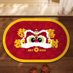 Rui Lion Spring Bathroom Mat Anti-Slip Wear-Resistant Diatom Mud Home Use New Year Foot Pad Absorbent Modern Simple Style