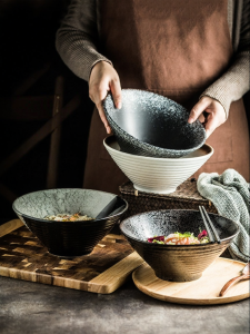 DALINGHU | Creative Flared Ceramic Soup & Noodle Bowl Large