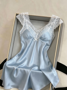 V.C.I | Padded Ice Silk Lace Slip Dress