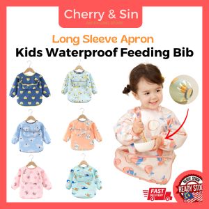 【U&I】0-4 Baby Waterproof Long Sleeve Bib/ Feeding Bibs Apron for Infant /Toddler Eating Feeding Bib