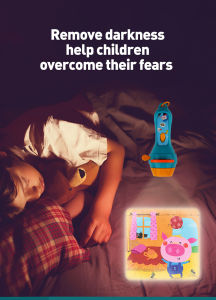 Jar Melo 3-in-1 Kids Night Light Projector & Flashlight - Story Projector Bedtime Lamp & Flashlight for Early Education & Sleep Time!