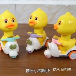 Doraemon Duck Kitty Cartoon Press Motorcycle inertia Childrens Pull-Back Kids Boys Girl Toys