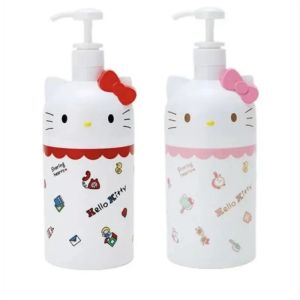 1000ml Sanrio Hello Kitty Soap Bottle Liquid Soap Dispenser Refillable Empty Shampoo Conditioner Container Bathroom Supplies