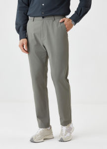 JSSD HOMME Mens Casual Pants Anti-Wrinkle Four-Way Stretch Straight Leg Business Commuter Long Trousers Spring Autumn