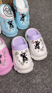 Sandal Baim Anak Perempuan Terbaru Motif Beruang Aksesoris Rantai SIZE 30-35