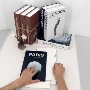 Fashion Fake Books Living Room Decoration Designer Books Coffee Table Ornaments Club Hotel Room Villa Prop Books Decoration