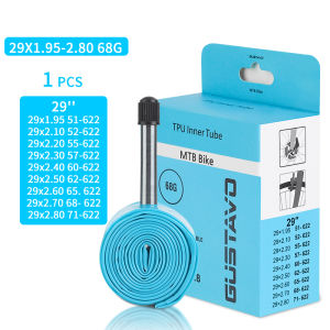 GUSTAVO Ultralight Bike Inner Tube 26 27.5 29 Inches MTB Bicycle TPU Tire 45mm Aluminum SCHRADER Valve