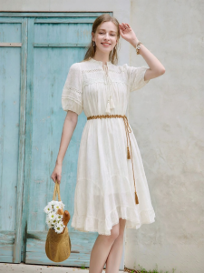 XIANGYING | French Style Summer New Long Dress