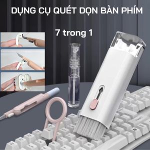 Bộ Dụng Cụ Vệ Sinh Tai Nghe Bàn Phím Máy Tính Đa Năng 7 Trong 1 Nhỏ Gọn Tiện Lợi