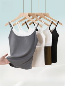 miiow | Cat Person Fake Two-Piece Color Block Summer New Style Built-In Chest Pad Breathable No Steel Ring Vest Can Be Worn Outside Base Shirt