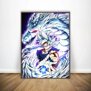 Bandai | Dragon Ball Cổ Điển Anime Poster Tranh Canvas Goku Vegeta Hoạt Hình Hình Trang Trí Phòng Trang Trí Nhà Cửa Tác Phẩm Nghệ Thuật Quà Tặng