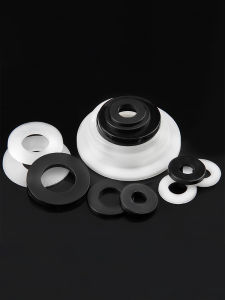 Thickened Nylon Rubber Plastic Flat Washer Insulation Circle Ring round Pad Linkup Brand Black White Material from Shenzhen Guangdong